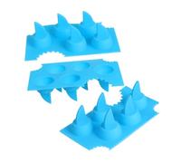 Ipetboom 3 piezas Cubiteras de Hielo de Silicona Forma de Aleta Moldes Reutilizables para Hielo para Cócteles y Accesorios de Cocina Divertidos