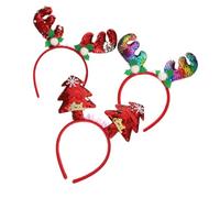 Ipetboom 3 Piezas Diadema de Astas Navideñas Diadema Pelo Tocado Navideño Pelo de Fiesta Fiestas de Navidad Celebraciones