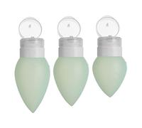 Ipetboom 3 Piezas embotellado de gotas tubo de viaje comprimible botella dispensadora de maquillaje champú contenedor vacío botellas de loción cosmético Botella de silicona kit de viaje