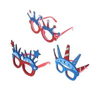 Ipetboom 3 piezas Gafas Patrióticas Ligeras para Adultos Accesorios Reutilizables para Desfiles y Fiestas Julio Decoración para Celebraciones del Día Usa