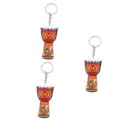 Ipetboom 3 Piezas Llavero Djembé Llavero Musical Decorativo Llavero De Coche Llaveros Divertidos Encanto Llaveros Llavero Decorativo Tambor Llavero De Música Planchar