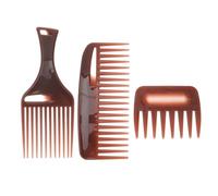 Ipetboom 3 Piezas Peine De Anchos Para Peluqueria Hacer Selecciones Peine Para Desenredar Destacando Recortadora Peine Para Peinar El Cabello Peine De Bigote Rata Brown Abdominales