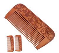 Ipetboom 3 Piezas Peineta De Madera Maciza Natural Peine De Desenredar Cepillo De Pelo De Cerdas De Jabalí Cepillo De Soplado Herramienta Peine Cónico Peines Calientes Peine Pro