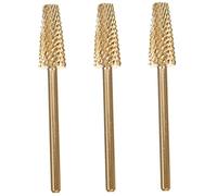 Ipetboom 3 Piezas Pulidor De Uñas De Pulido Del Arte Del Clavo Brocas Para Metal Reemplazo De Molinillo De Uñas Broca De Arte De Uñas Cabeza De Taladro De Uñas Cónico Plástico Máquina