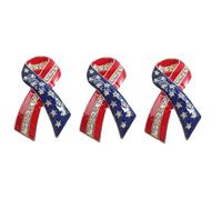 Ipetboom 3 Piezas Ramillete De Broche Decoración De Broche De Pecho Decorativo s Bandera Nacional Del Día De La Independencia Insignias De Estilo Americano Aleación