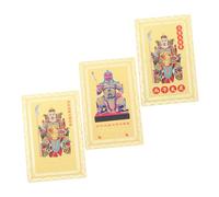 Ipetboom 3 Piezas Tai Sui Amulet Cards Año del Caballo Protección Feng Shui Li Cheng Suerte Amuletos para Año Chino