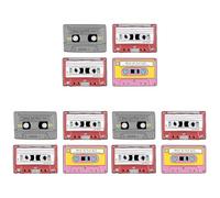 Ipetboom 3 Series Broche Pin Retro De Cinta De Casete Creativo De Alfileres Cartoon Para Mujer Decoración De Ropa Accesorio Vintage Para 4 Piezas X 3