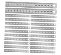 Ipetboom 30 Piezas Regla de Acero Inoxidable Doble Escala Rígida Multifuncional para Dibujo Carpintería Reparación de Guitarras y Uso Escolar Portátil