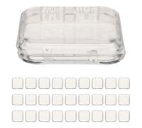 Ipetboom 30 Piezas Thick Transparent Nail Box Reinforced Acrylic Display Case For Press Nails Stackable Storage Organizer For Manicure Salon DIY