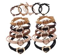 Ipetboom 30piezas Bandas Elásticas Cabello Bandas Decoración de Corazón Coleteros de Moda para Mujer para Ligar el Cabello Cualquier Ocasión