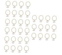 Ipetboom 36 Piezas Pulsera Chicas Primero Crucifijo Bautismo Bebé Bautizo Catolico Pulseras Catolicas Brazalete Del Con Cuentas El Plastico Blanco