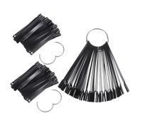 Ipetboom 3bolsas De Tips De Uñas Falsas Anillo Metálico Herramienta De Manicura Para De Esmalte De Uñas Negro Para Salones y Personal