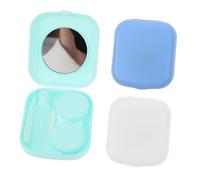 Ipetboom 3juegos Estuches para Lentes De Contacto Pequeños Portátiles Caja Almacenaje Organizador De Lentillas De Viaje Caja para Uso Diario Trabajo Clase y Exterior