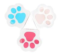 Ipetboom 3piezas Borlas de Maquillaje Garras de Gato Borlas para Polvos Herramienta Cosmética para Aplicación de Base Adecuado para Maquillaje Diario y Eventos Especiales