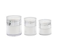 Ipetboom 3piezas Botellas De Crema Facial Recargables Tarros Portátiles Para y Cosméticos Fabricadas Acrílico Durable y Seguro