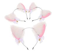 Ipetboom 3piezas Diademas Orejas de Gato de Felpa Aros Pelo Creativos para Fiestas Disfraces de Peluche para Cosplay y Eventos