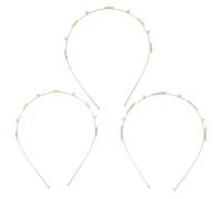 Ipetboom 3piezas Diademas y Accesorios para Cabello de Perlas Estilo Playa Diadema de Sirena Tocado de Perlas para Boda y Playa Mujer