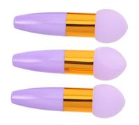 Ipetboom 3piezas Esponjas De Maquillaje Anguladas Con Mango Para Base y Polvo Esponjas Para Portátiles y Neceser De Maquillaje