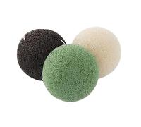Ipetboom 3piezas Esponjas Faciales Naturales De De Verde Blanco Para Limpieza Suave y Exfoliación Diaria Piel Para Tipo De