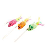 Ipetboom 3piezas Juguete para Gatos Juguete De Ratita De Accesorio para Mascotas para Gatitos Color Al Azar