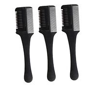 Ipetboom 3piezas Peine Para Cortar El Pelo Profesional Dispositivo Para Cortar El Cabello Práctico Cortador De Pelo Negro Para Uso Casa y Salón De Belleza