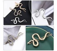 Ipetboom 3piezas Pinza Cabello Forma De Serpiente De Tocado Creativo Colores Dorado Plateado y Antiguo Accesorio Para Mujeres y Niñas