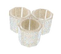 Ipetboom 3piezas Tazas De Limpieza De Pinceles De Uñas Con Diseño Octagonal y Cristales Herramientas Multifuncionales Para Manicura Profesional y Personal Cubos Para Lavado De Brochas De