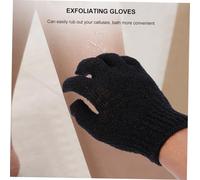 Ipetboom 4 Guantes de Baño Exfoliantes para Ducha Depurador Corporal Negro Manoplas Exfoliantes para Masaje de Espalda Limpieza Profunda y Eliminación de Muerta