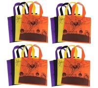 Ipetboom 4 Juegos Bolsa De Asas De Halloween Bolsas De Golosinas De Halloween Mini Bolsas Bolsa - De Papel De Galletas De Bocadillos Bolsitas Tela No Tejida 4 Uds * 4