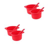 Ipetboom 4 Juegos cuenco de depilación kits de depilación bote de cera ceras cera depilatoria forro calentador de cera Cuenco calentador de cera para depilación gel de sílice Reutilizable