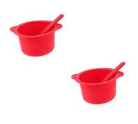 Ipetboom 4 Juegos kit de depilacion para mujer bote de cera ceras Depilación con cera tazón calentador de cera para reemplazo Delineador calentador de cera para depilación rojo Reutilizable
