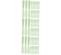 Ipetboom 4 Juegos Palo De Máscara Primicia Cosmética Mini Kit De Maquillaje Make up Kit Espátula De Placa De Maquillaje Mezclador De Espátula Cosmética Green Reutilizable 20 Piezas * 4