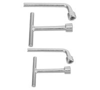 Ipetboom 4 Llaves De Tubo Triangulares De Metal De Acero Inoxidable Para Montaje De Muebles M10 En Forma De T Color Plateado