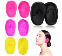 Ipetboom 4 Pares De Orejeras De Plástico Suave Reutilizables Que Evitan Manchas Protector De Silicona Para Los Oídos Tinte Para El Cabello Orejeras De Salón Para Peluquería Cubierta Suave