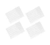 Ipetboom 4 Pegatinas Termoadhesivas de Letras y Símbolos Blancas para Tela Tamaño Pequeño 27X185 CM Vinilos Transferibles para Camisetas Gorras y Mochilas Adecuado para Manualidades