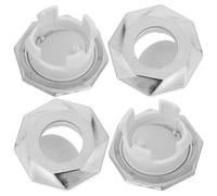 Ipetboom 4 Piezas Anillo de Desbordamiento para Fregadero Cocina y Baño de Tapas Redondas Insertables Cubierta Protectora Antisalpicaduras para Orificio de Rebose Compatible con Lavabos y