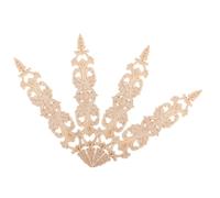 Ipetboom 4 Piezas Apliques de Madera Natural para Muebles de Decoración de Puertas de Gabinete Estilo Europeo Molduras Decorativas de Madera Tallada para Armarios y Muebles Chic