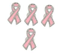 Ipetboom 4 Piezas Broche de cinta roja de diamante completo alfileres de pronombre decoración rojo alfiler de cinta Vaya color pasador de cinta de conciencia broche de cinta de Circón