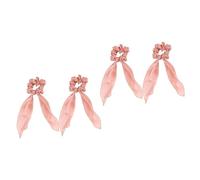 Ipetboom 4 Piezas bufanda diadema bandas para el cabello para mujeres pañuelos para el cabello lazo de pelo de tela chica bufanda de seda anillo de pelo Perder Venda
