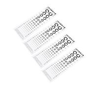 Ipetboom 4 piezas Carteles de Agudeza Visual Forma C para Examen Ocular Tablas Estándar de Visión Colgantes Material PVC Premium Uso y Decorativo Hogar