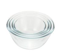 Ipetboom 4 piezas Cuencos de Vidrio Transparentes para Ensaladas y Batidos Set Multifuncional de Cuencos para Servir Frutas Aperitivos y Postres Casa Oficina o