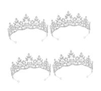 Ipetboom 4 Piezas De Tocados De Novia Tiara Nupcial Decoración Para El Cabello Tocado Para Novia Coronas Invitadas Princesa Novia Encaje Accesorios De Boda Tiara De Princesa