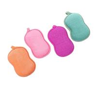 Ipetboom 4 Piezas Esponja De Baño Guante De Ducha Herramientas De Baño Para Niños Depuradores De Baño Para Niños Toalla De Bebe Esponja Fregadora Bebé Filamento Tina Doble Cara