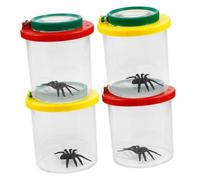 Ipetboom 4 piezas Kit Explorador Insectos con Lupa Ampliadora y Jaulas Insertables Herramienta para Observación y Captura de Bichos Educativo para Exploración Natural al Aire