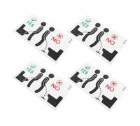 Ipetboom 4 Piezas Pegatinas Divertidas para Baño Adhesivas Impermeables Señal de Aviso para Inodoro Recordatorio Decorativo para Hogar Oficina y Baños Públicos