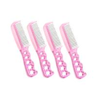 Ipetboom 4 Piezas Peine De Acero Para Peluca Acondicionamiento Peines De Peluquería Dentado Peine De Peine De Burlas Paraca Cepillos Para El Cabello Teñir Pincel Estilo Rosa Impregnar