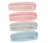 Ipetboom 4 Piezas Peine Elástico Portátil Peine De Doble Cabezal Antiestático Cabello Para Viajes y Uso Diario