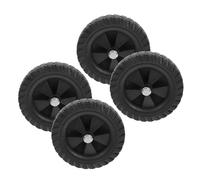 Ipetboom 4 Piezas Ruedas para Compresor de Aire 6,4 Pulgadas Negras de Goma Antideslizantes 4 Piezas con Orificio de 1,2 Cm Diámetro para Movilidad Silenciosa y Absorción de Impactos en