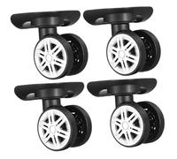 Ipetboom 4 Piezas Ruedas para Maletas Ruedas Giratorias Resistentes de Doble TPE y PP Repuestos Duraderos para Reparación de Equipaje y Trolley de Viaje