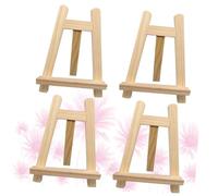 Ipetboom 4 piezas Soporte de Exhibición de Madera para Caballetes Pequeños para Fotos y para Hogar y Tiendas